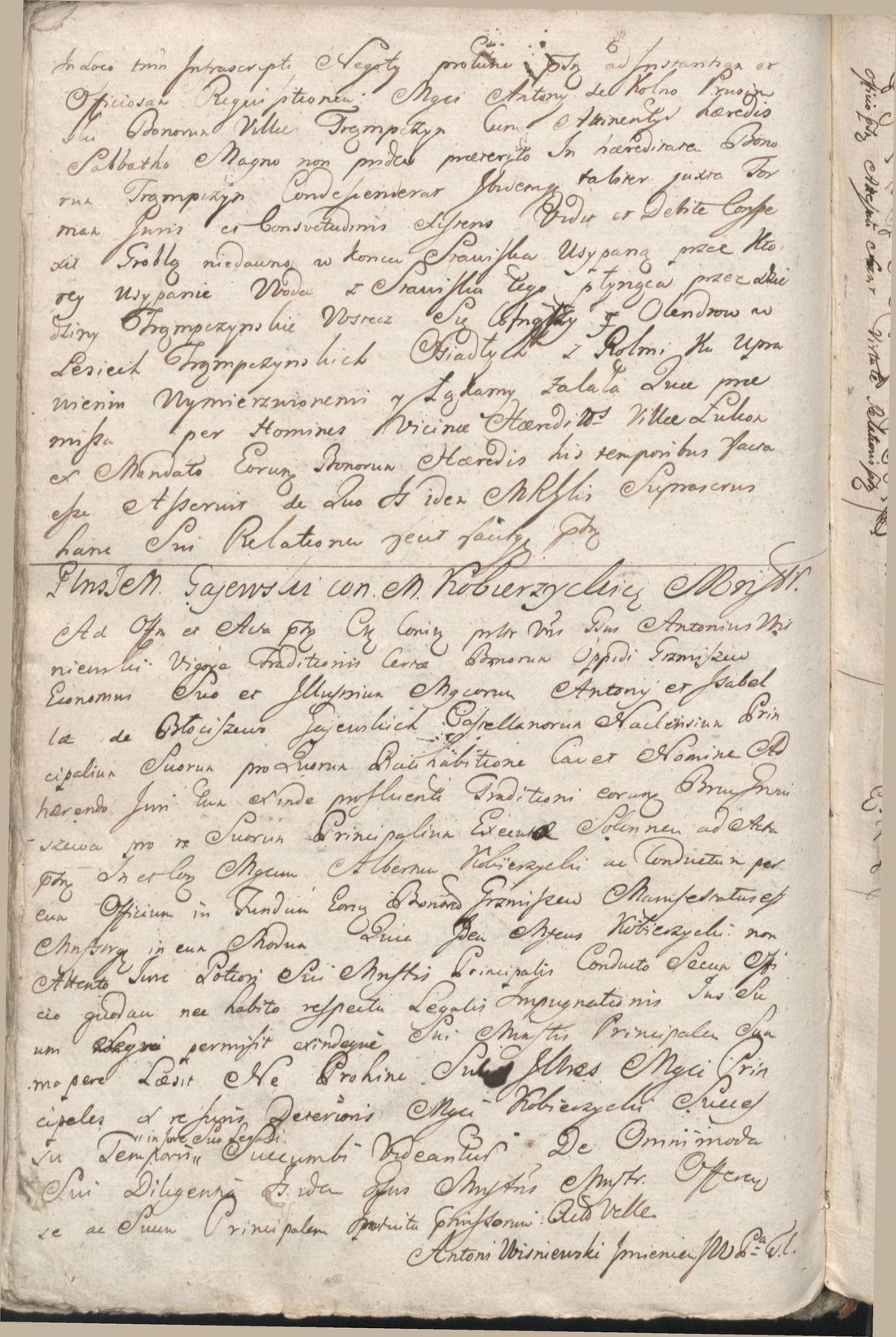Manuscript page 2 of letter 1