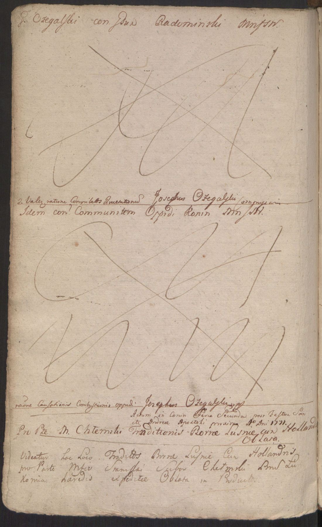 Manuscript page 1 of letter 4