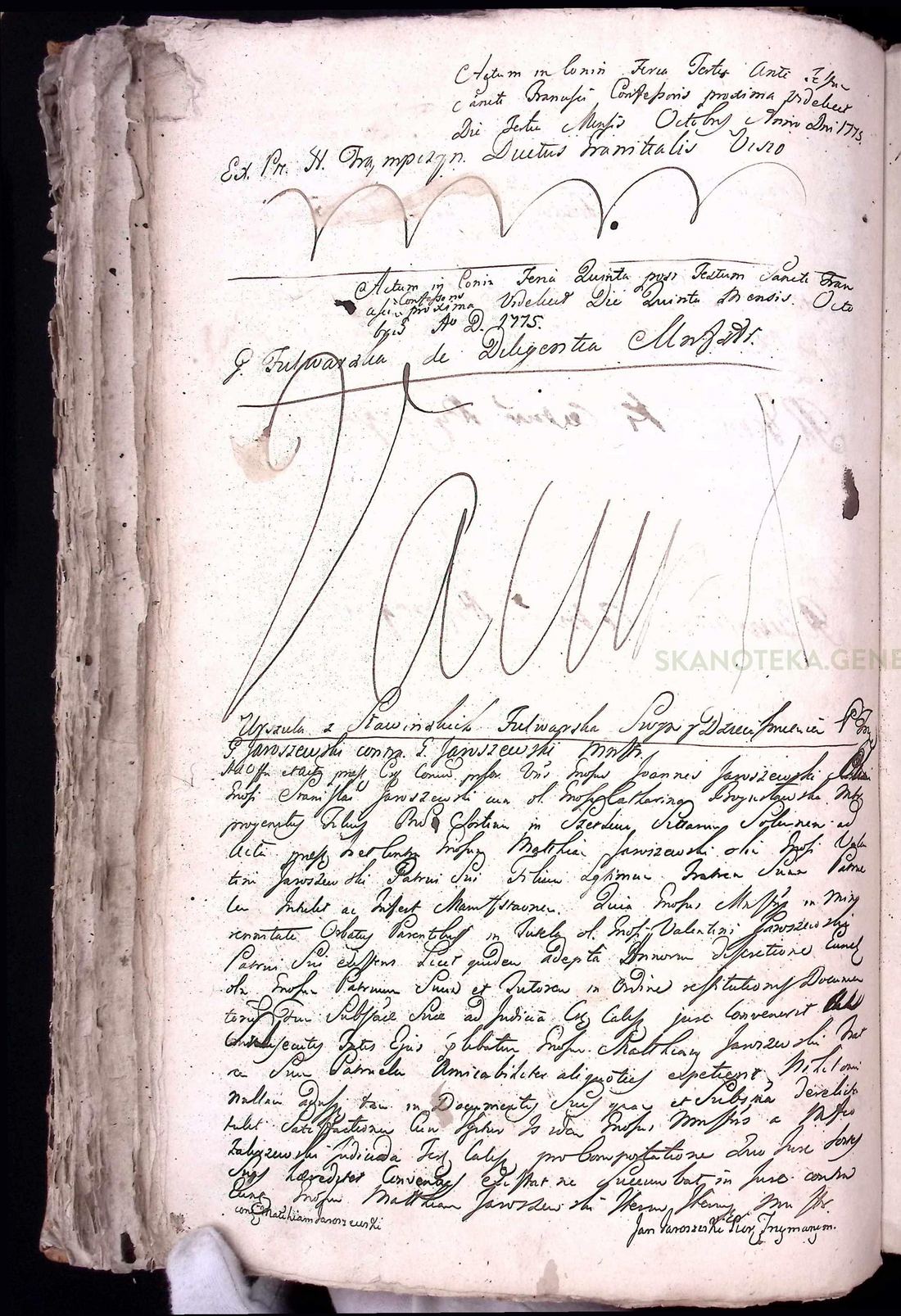 Manuscript page 1 of letter 6