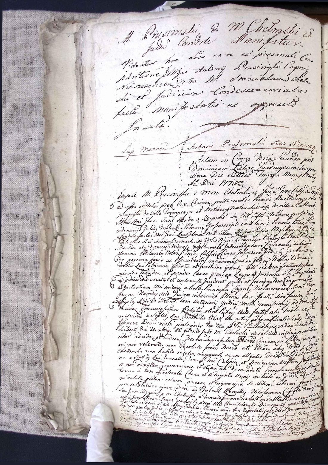 Manuscript page 1 of letter 3