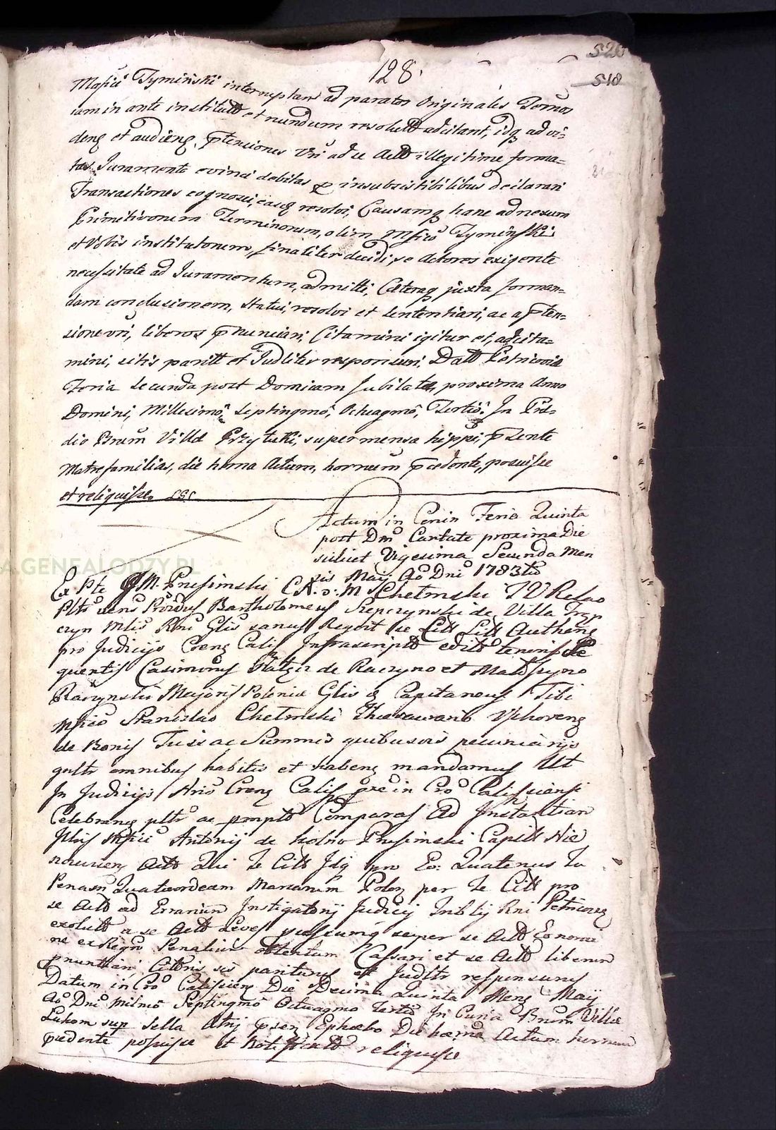 Manuscript page 1 of letter 5