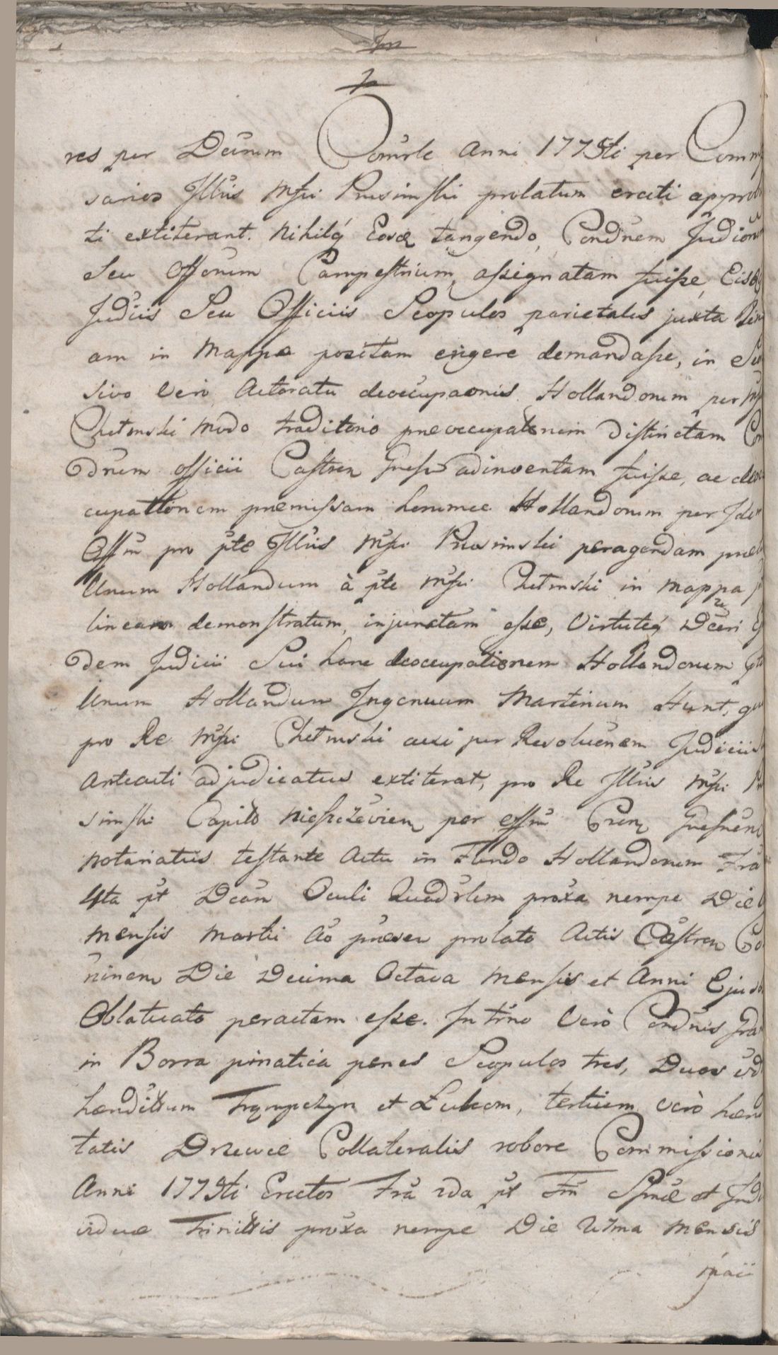 Manuscript page 8 of letter 1