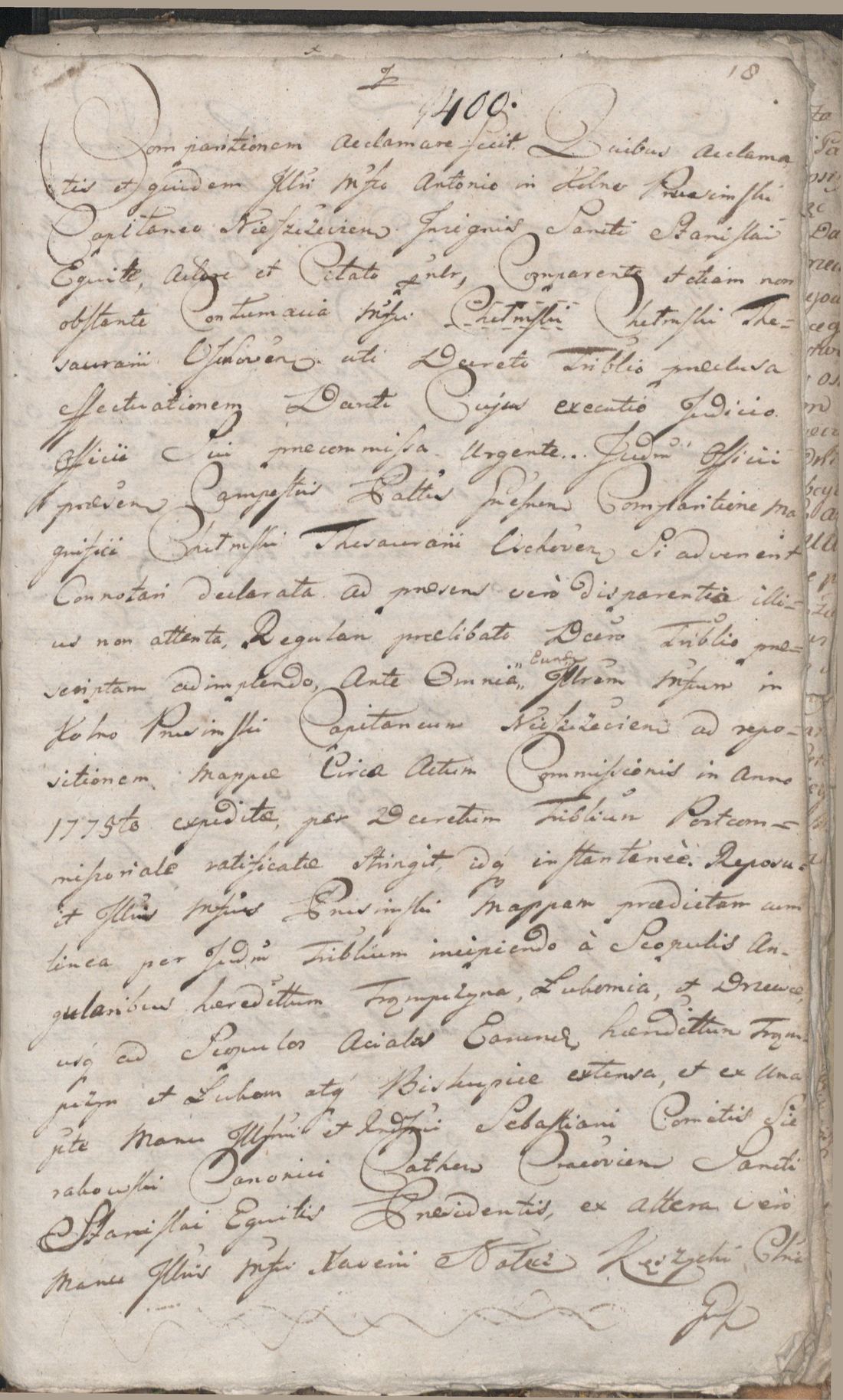 Manuscript page 19 of letter 1
