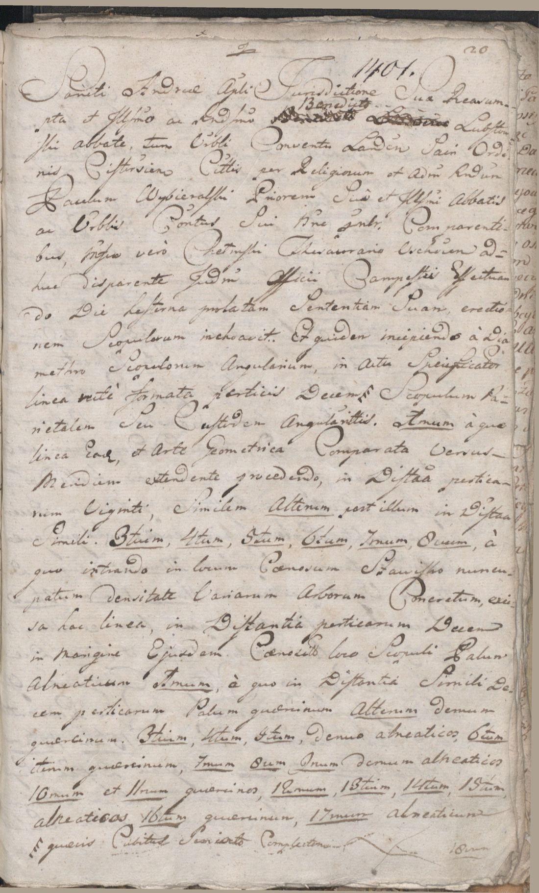 Manuscript page 21 of letter 1
