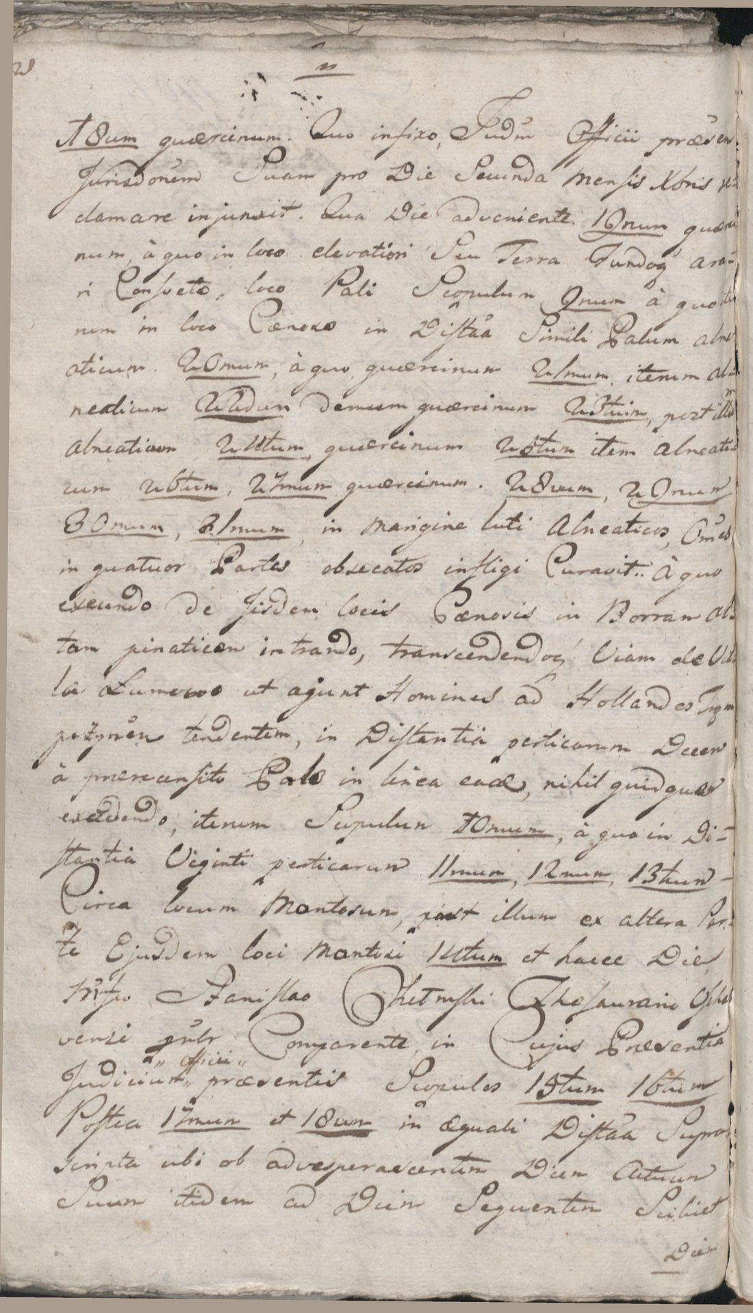 Manuscript page 22 of letter 1