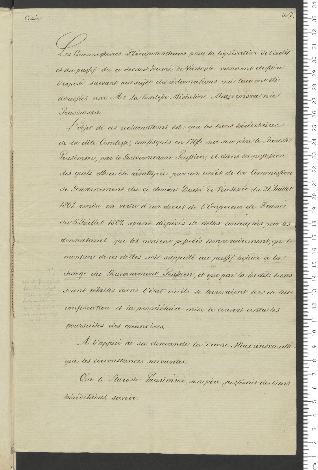 Manuscript page 1 of letter 2
