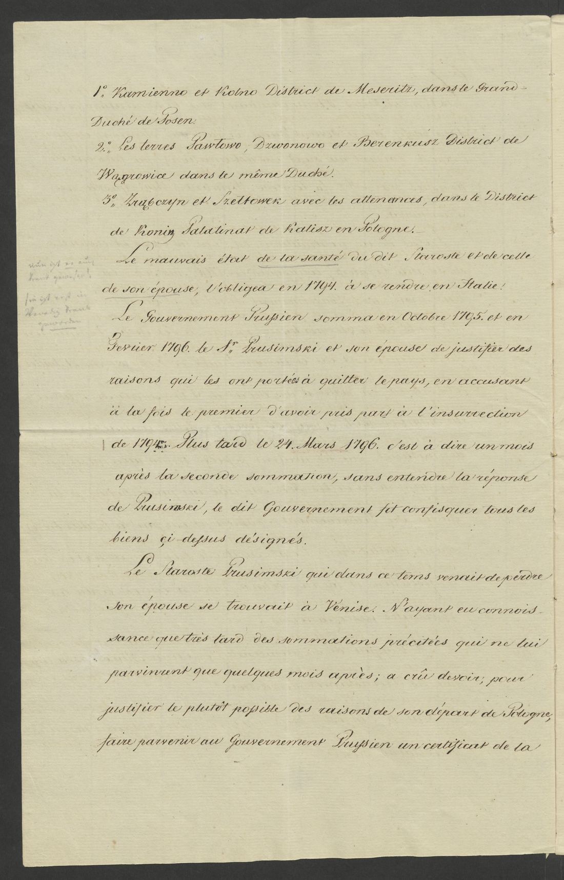 Manuscript page 2 of letter 2