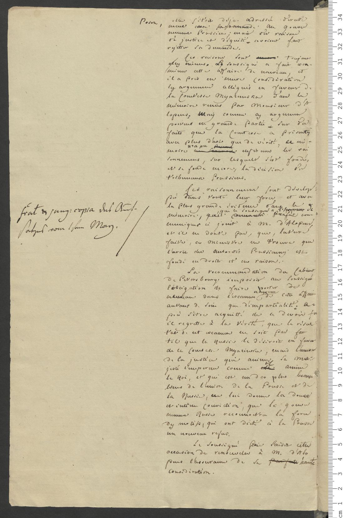 Manuscript page 2 of letter 3
