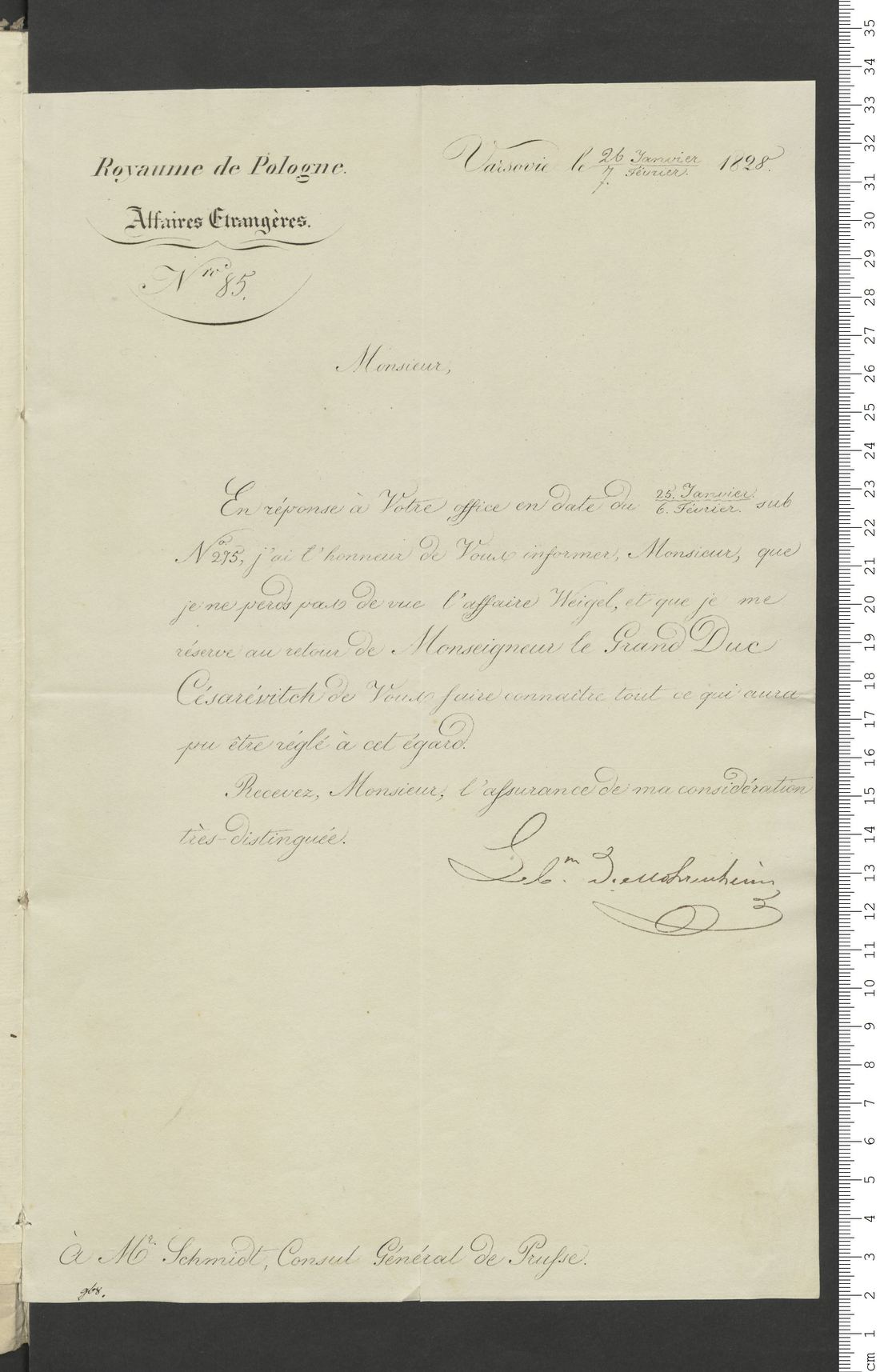 Manuscript page 1 of letter 1