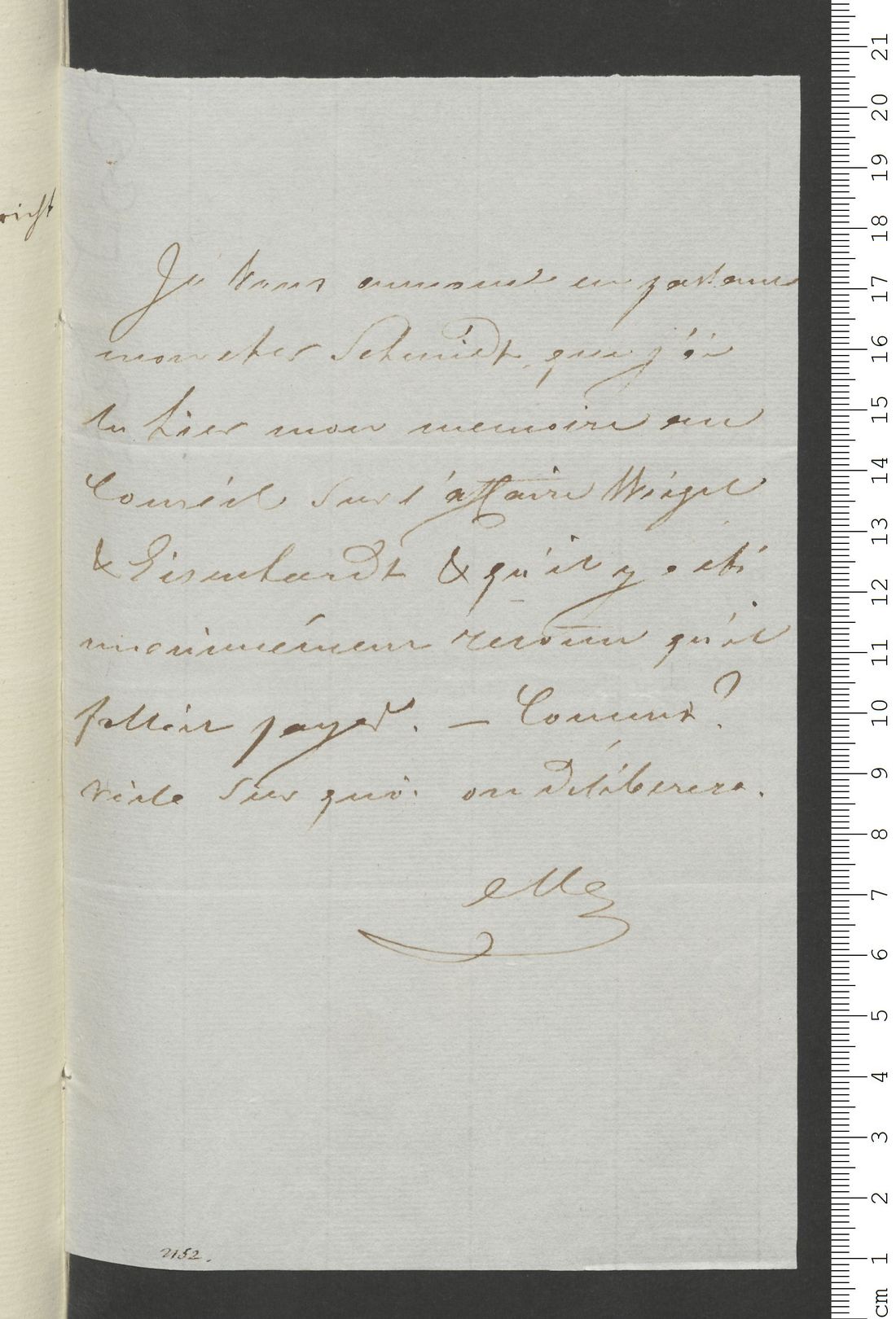 Manuscript page 1 of letter 2