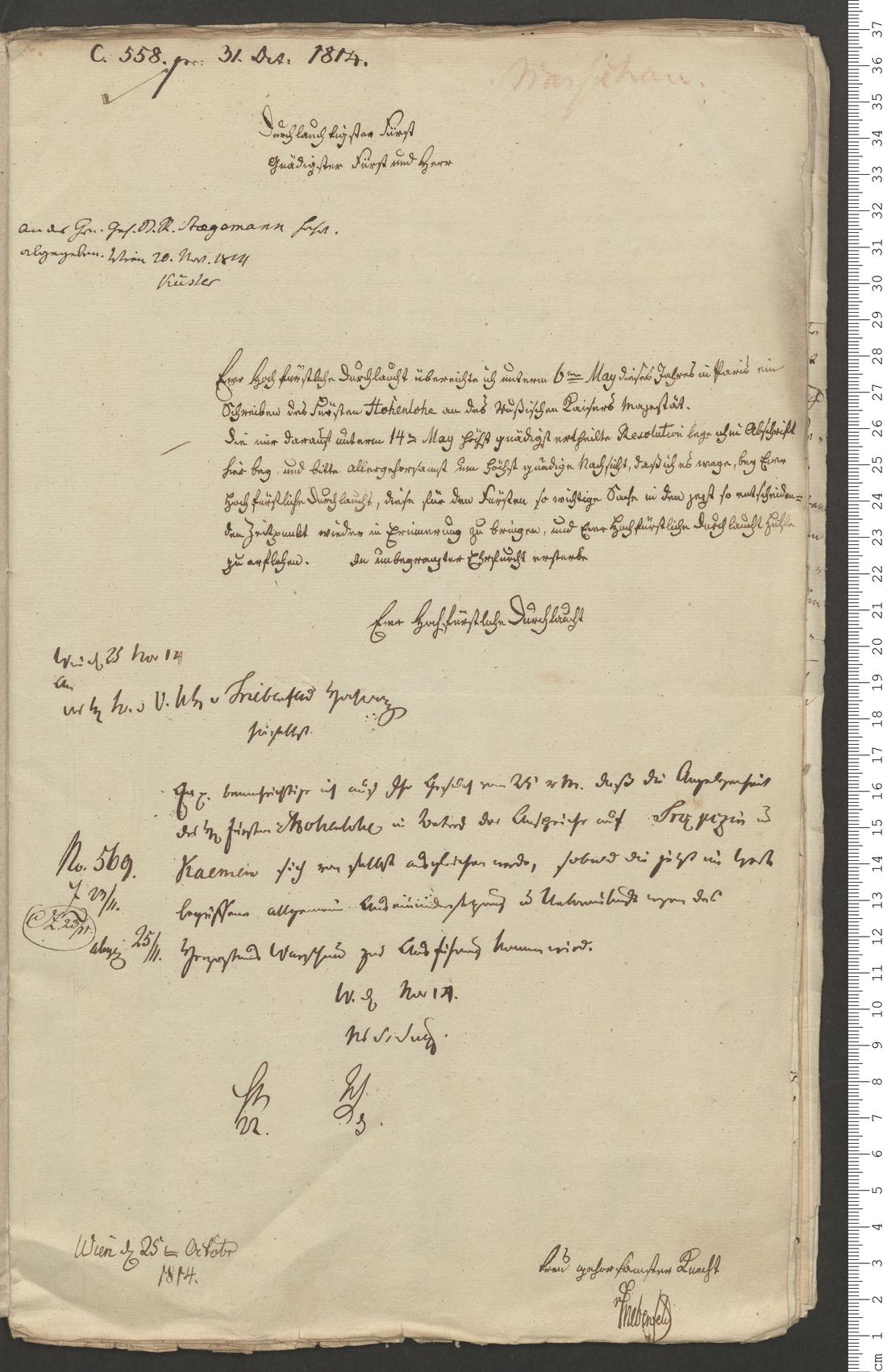 Manuscript page 1 of letter 1