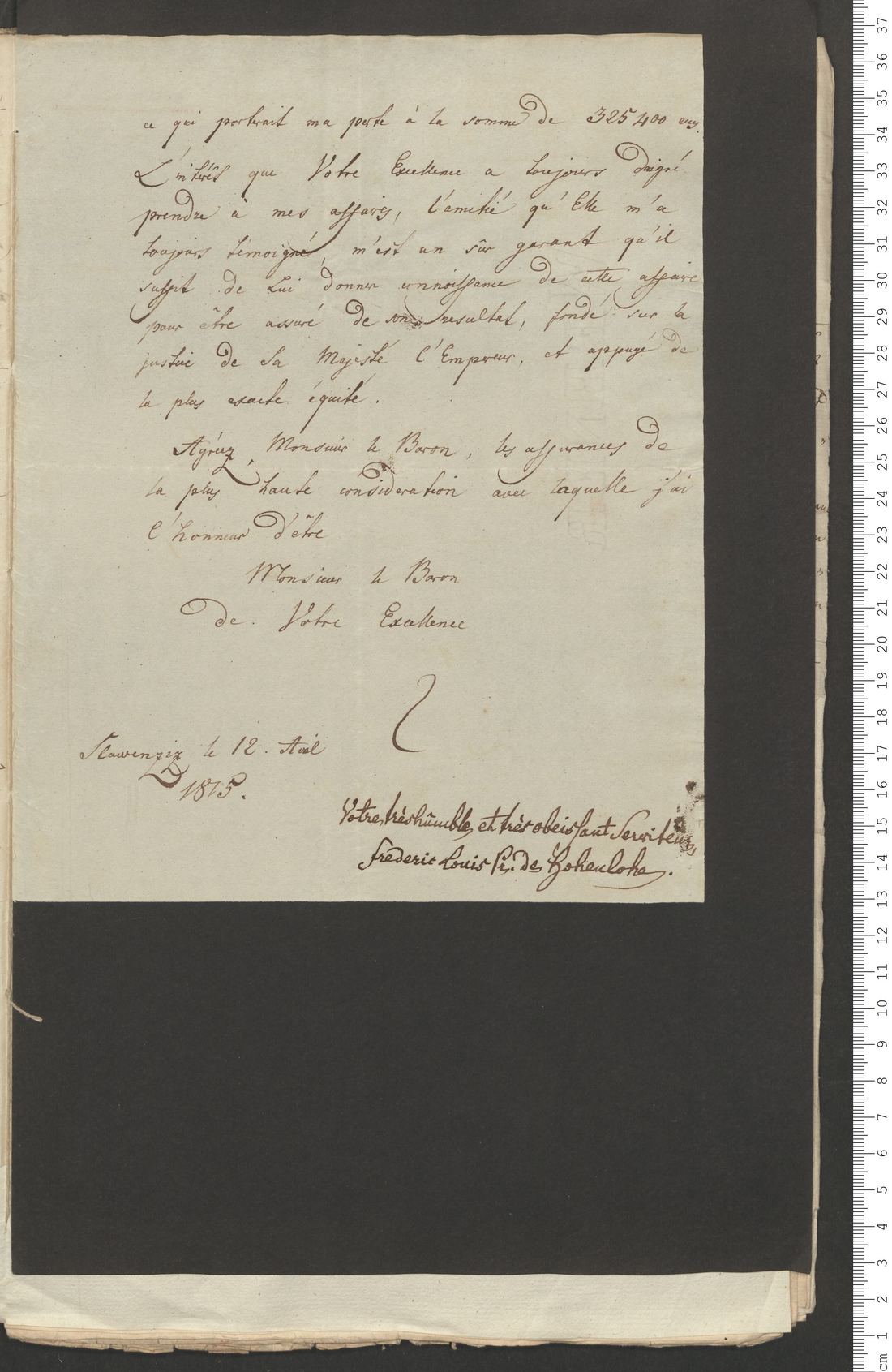 Manuscript page 3 of letter 6