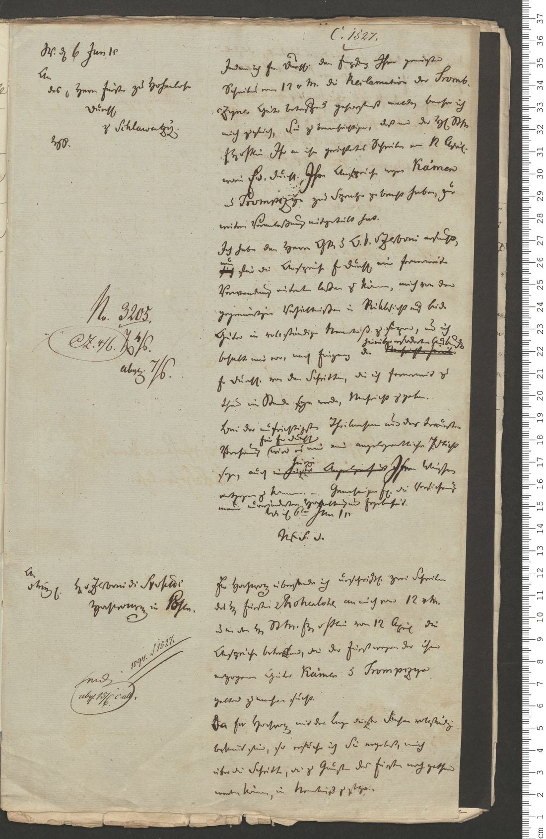 Manuscript page 1 of letter 10