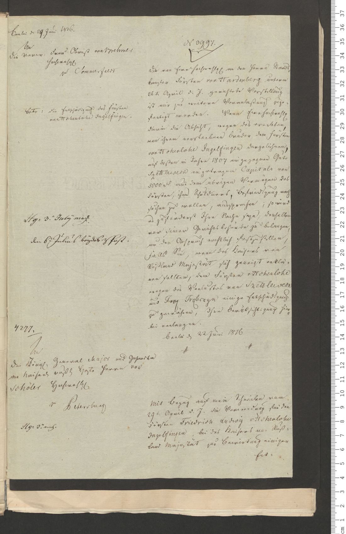 Manuscript page 1 of letter 21
