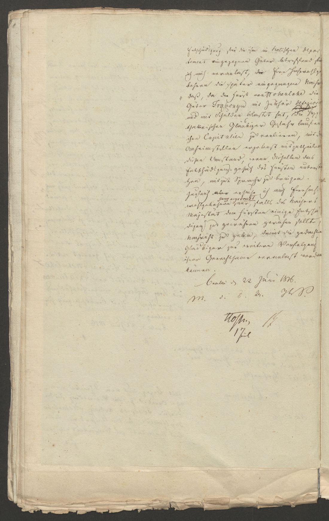 Manuscript page 2 of letter 22