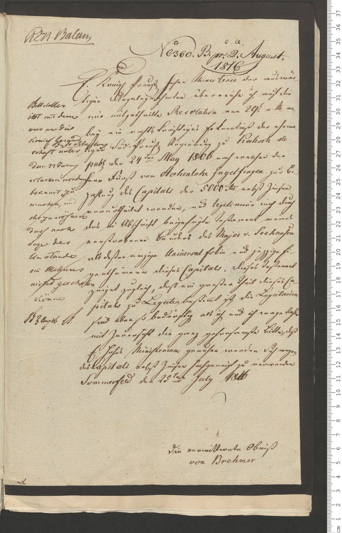 Manuscript page 1 of letter 23