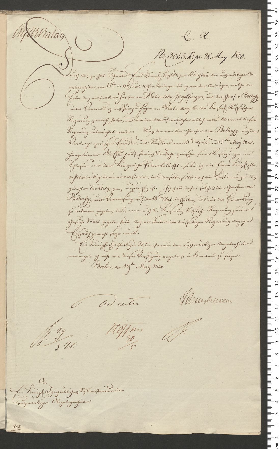 Manuscript page 1 of letter 30