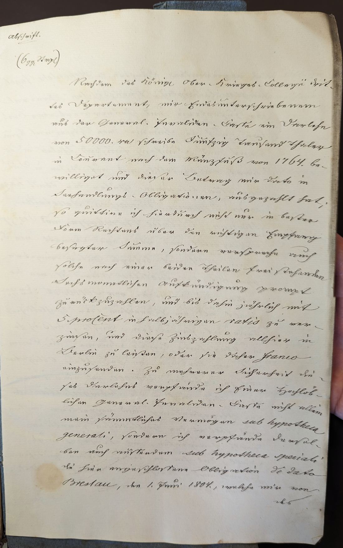 Manuscript page 1 of letter 1