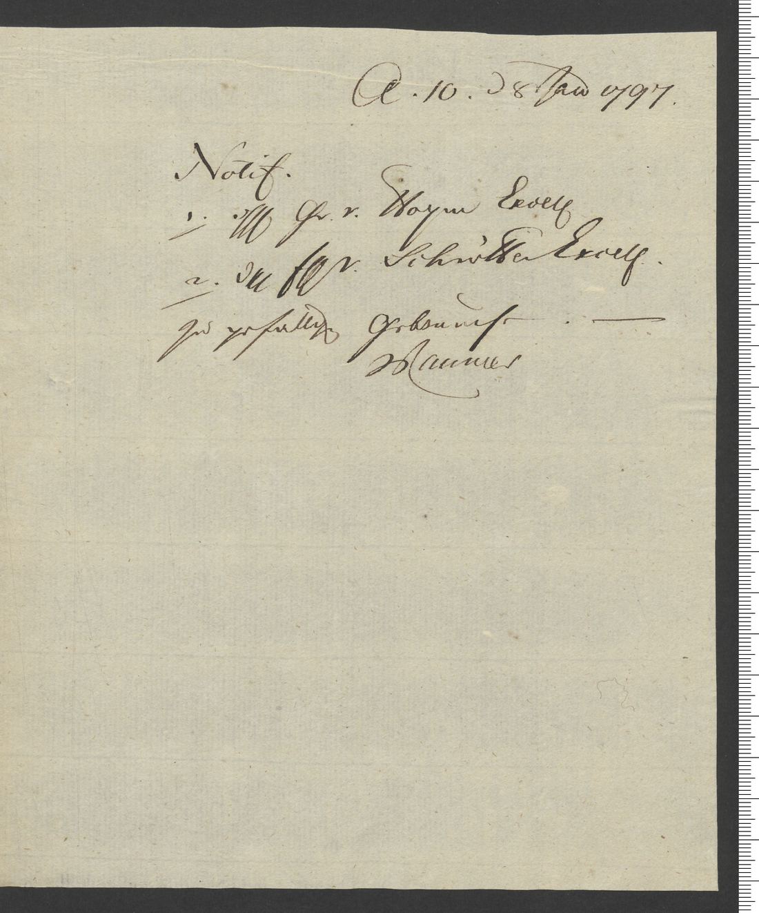 Manuscript page 1 of letter 2