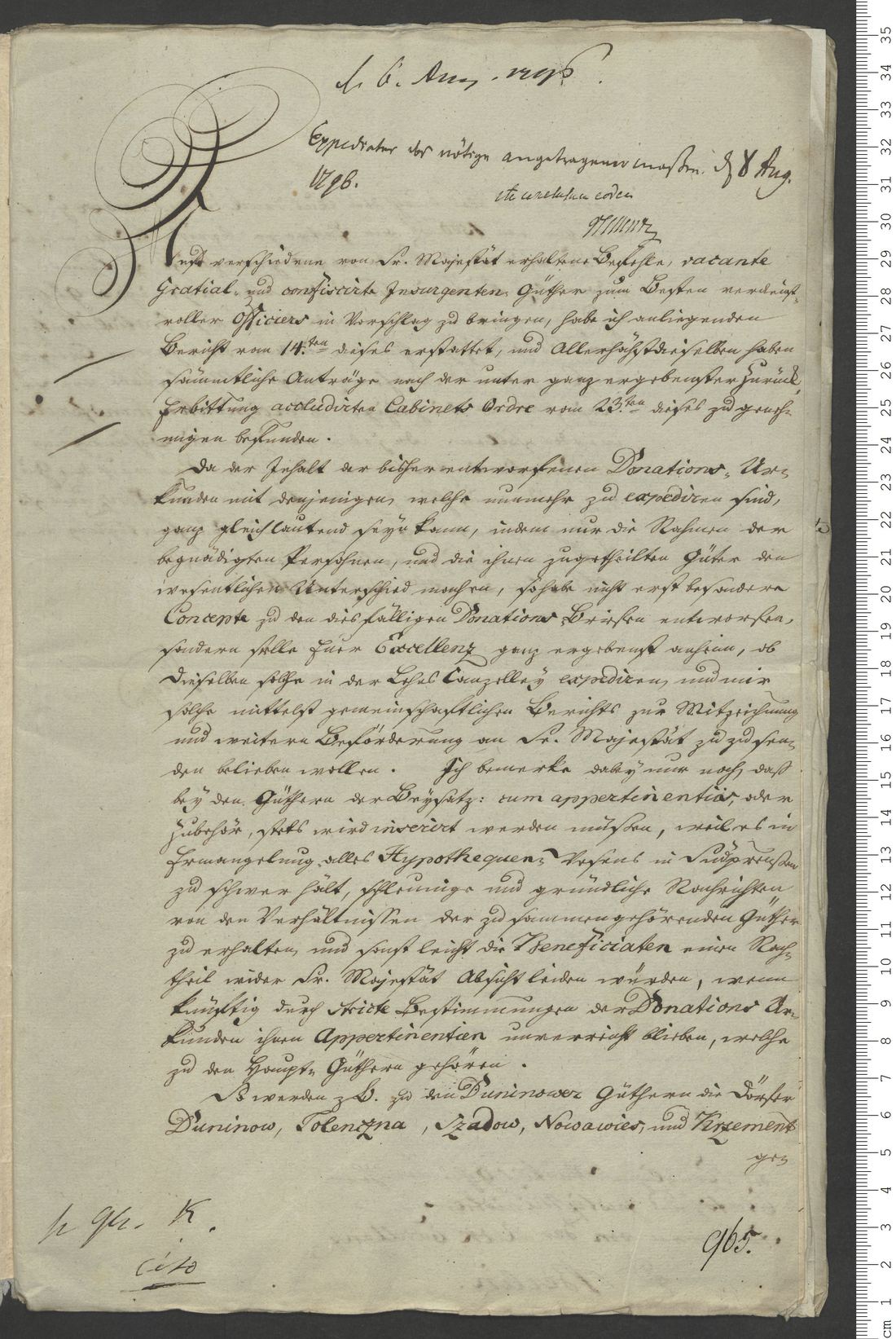Manuscript page 1 of letter 1