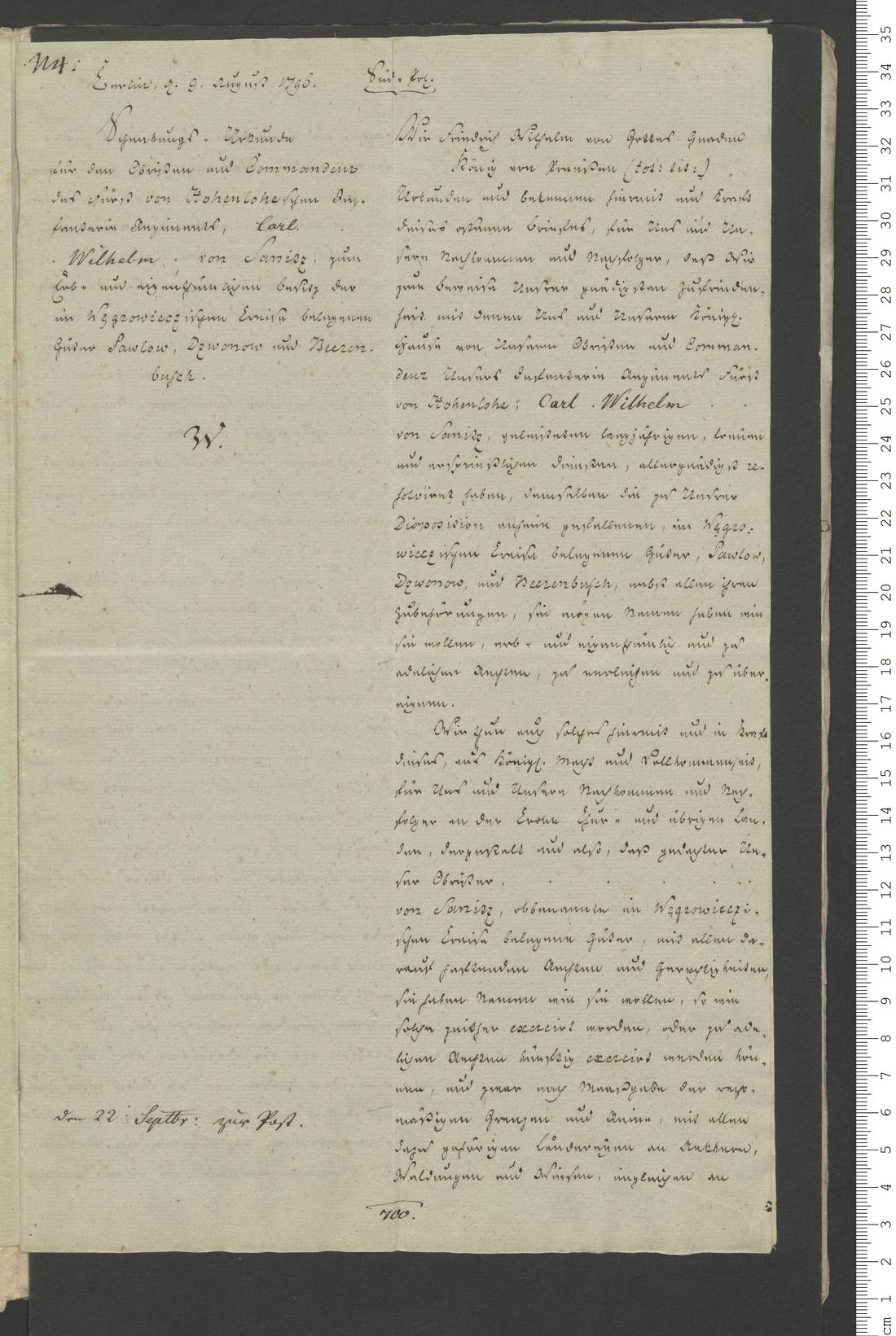 Manuscript page 9 of letter 1