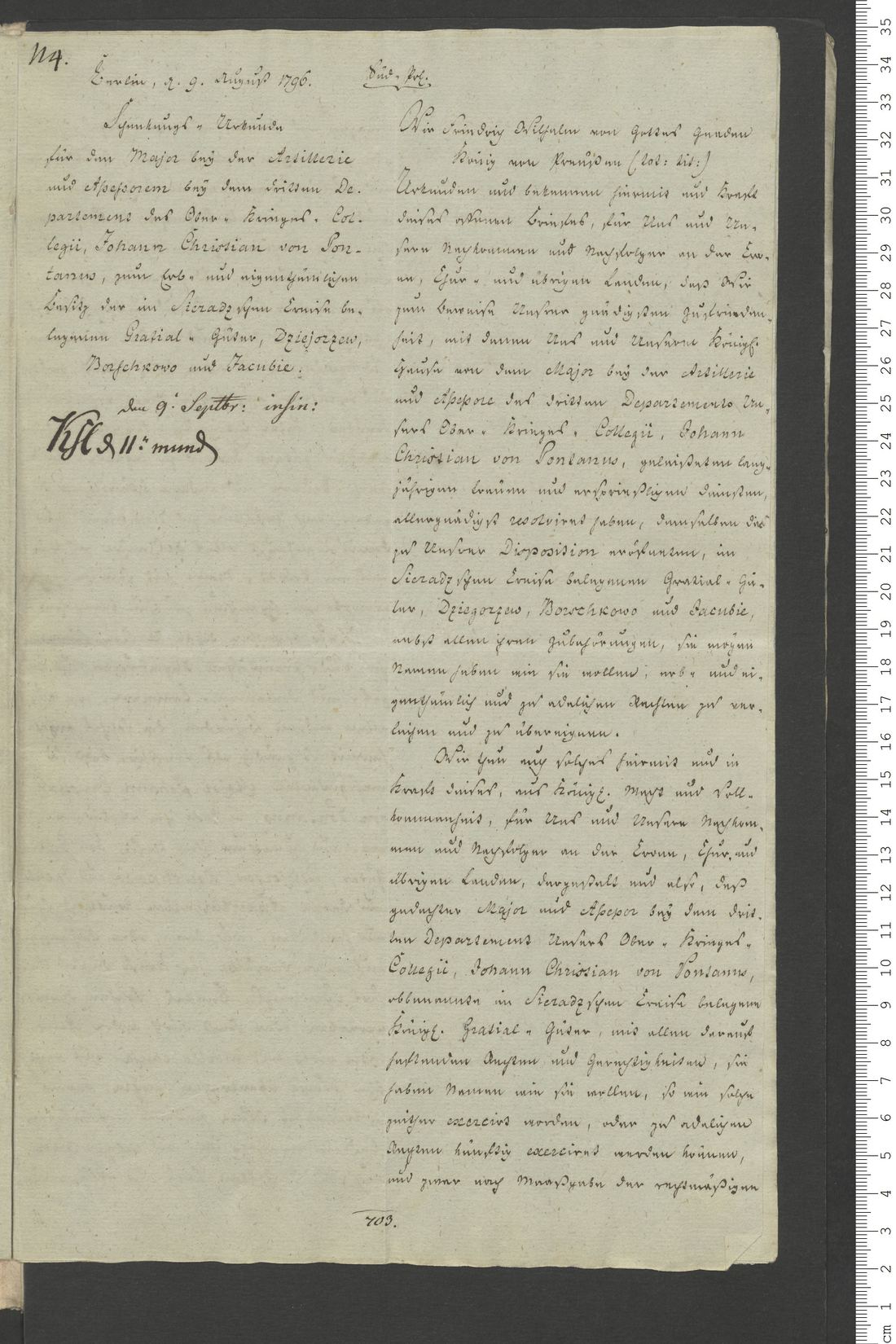 Manuscript page 15 of letter 1