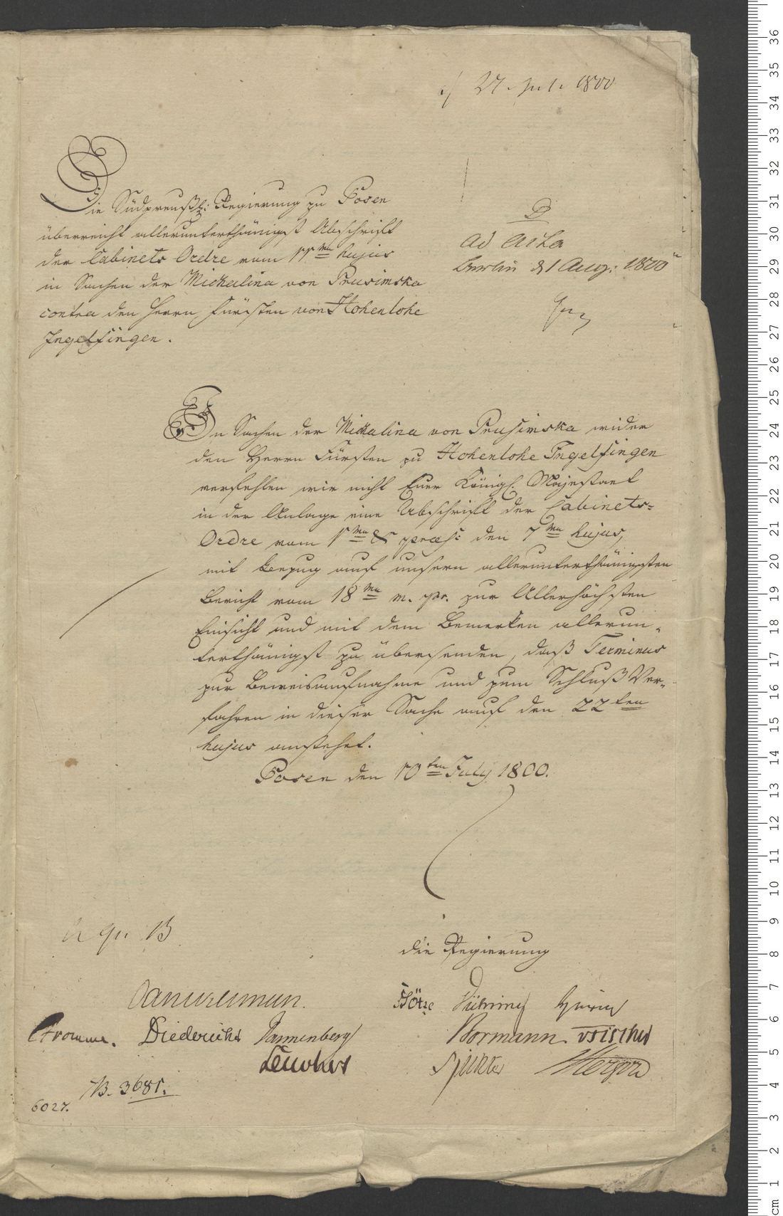 Manuscript page 1 of letter 3
