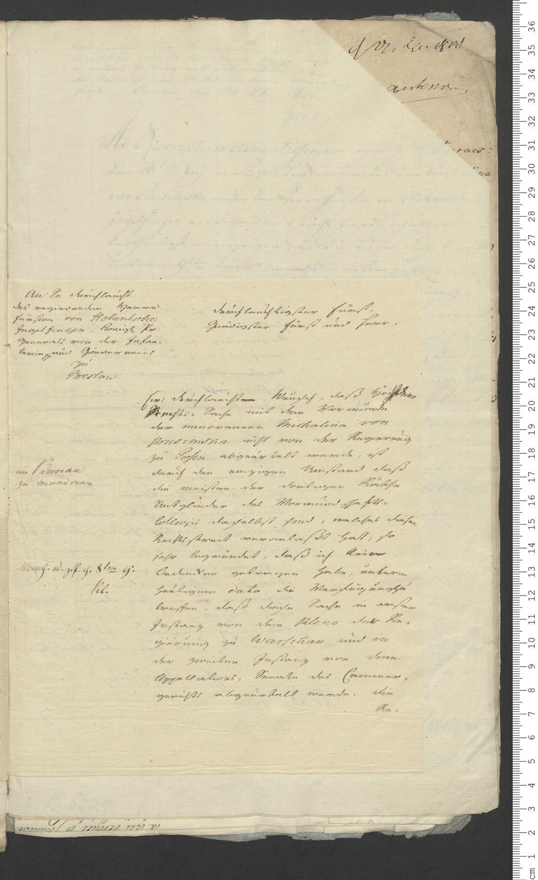 Manuscript page 1 of letter 11