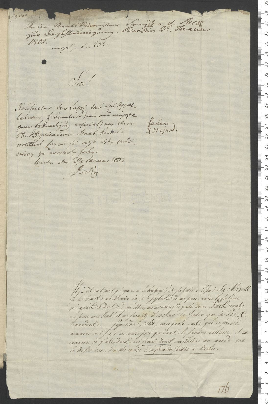Manuscript page 1 of letter 15