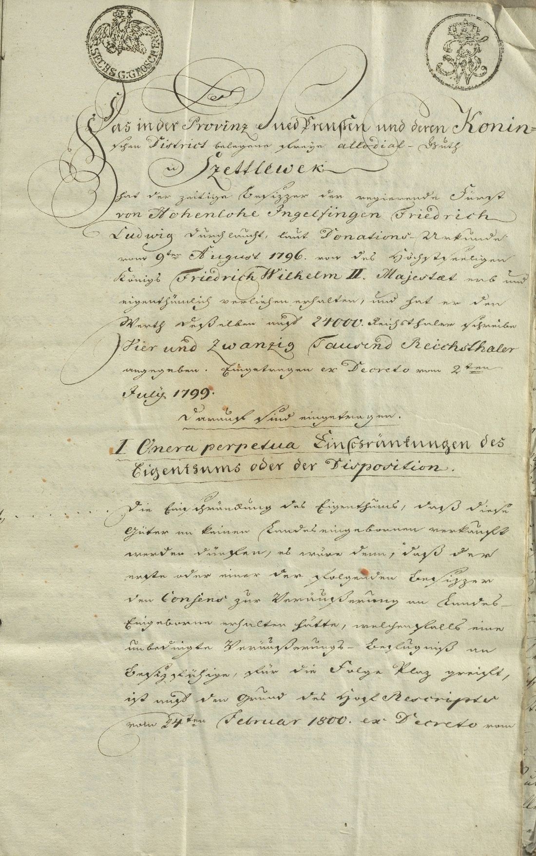 Manuscript page 1 of letter 2