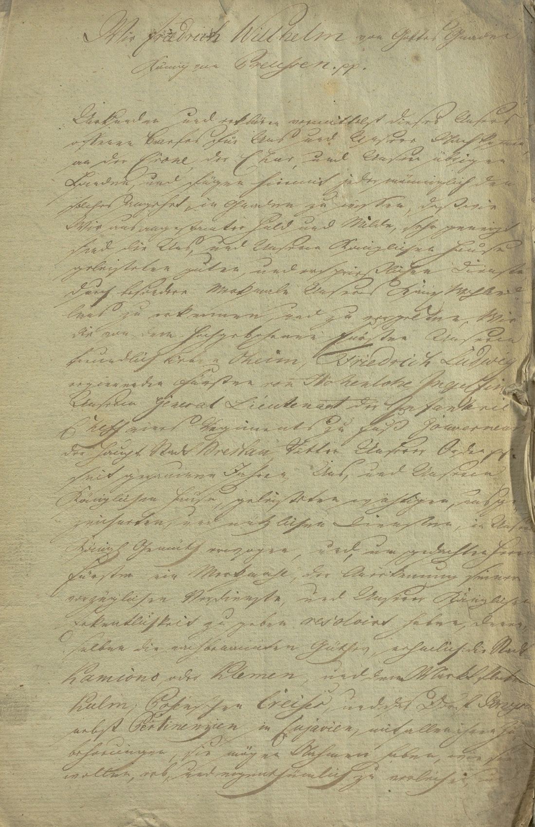 Manuscript page 1 of letter 4