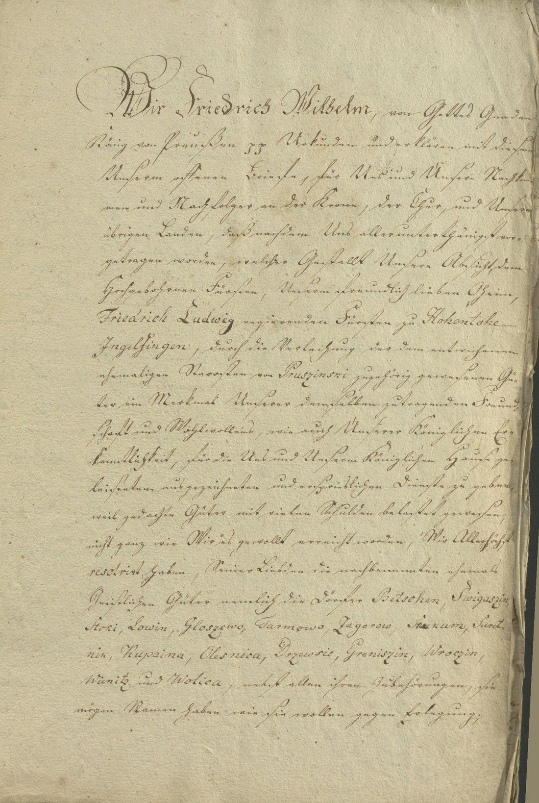 Manuscript page 1 of letter 5
