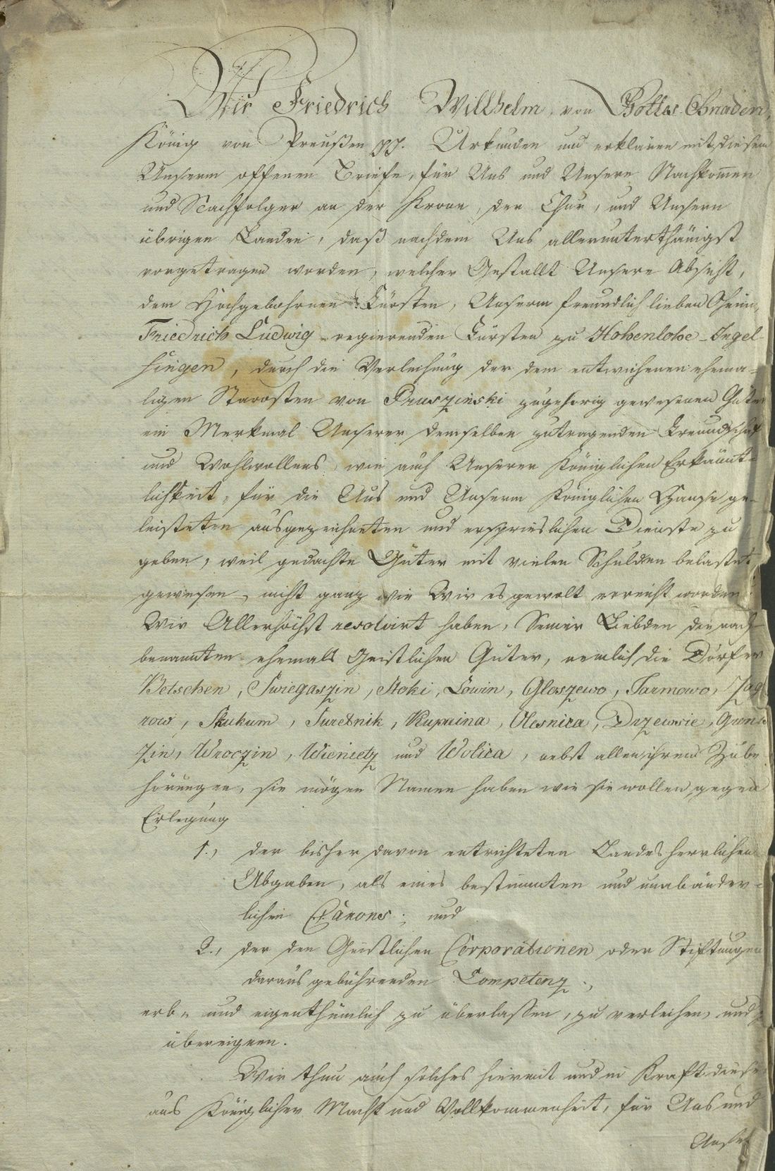 Manuscript page 1 of letter 8