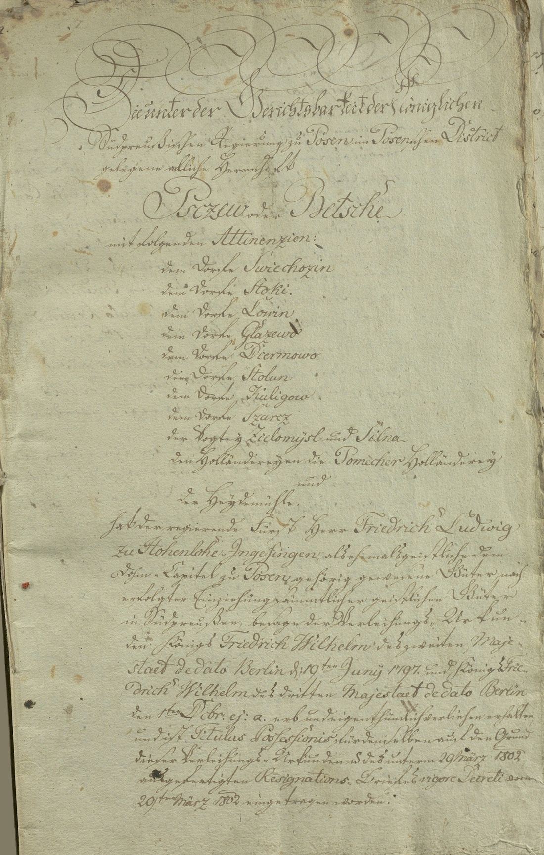 Manuscript page 1 of letter 15