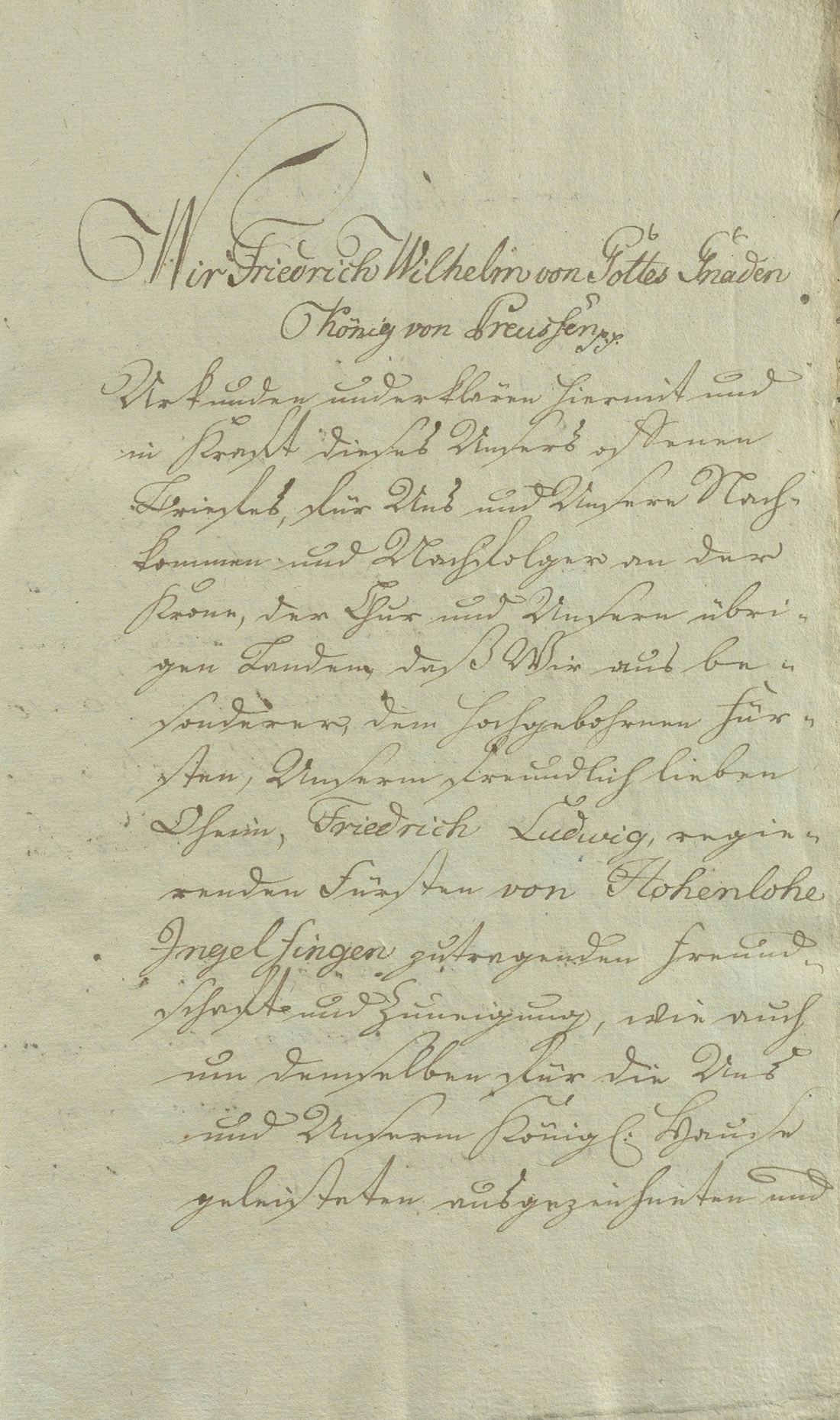 Manuscript page 1 of letter 18
