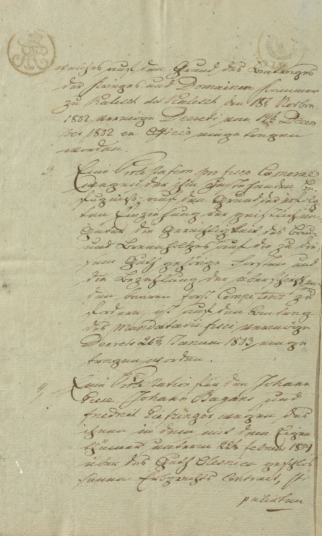Manuscript page 2 of letter 21