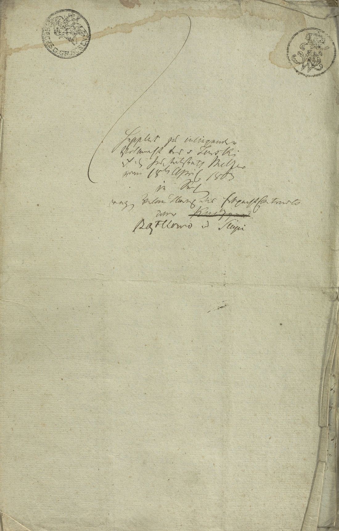Manuscript page 1 of letter 24