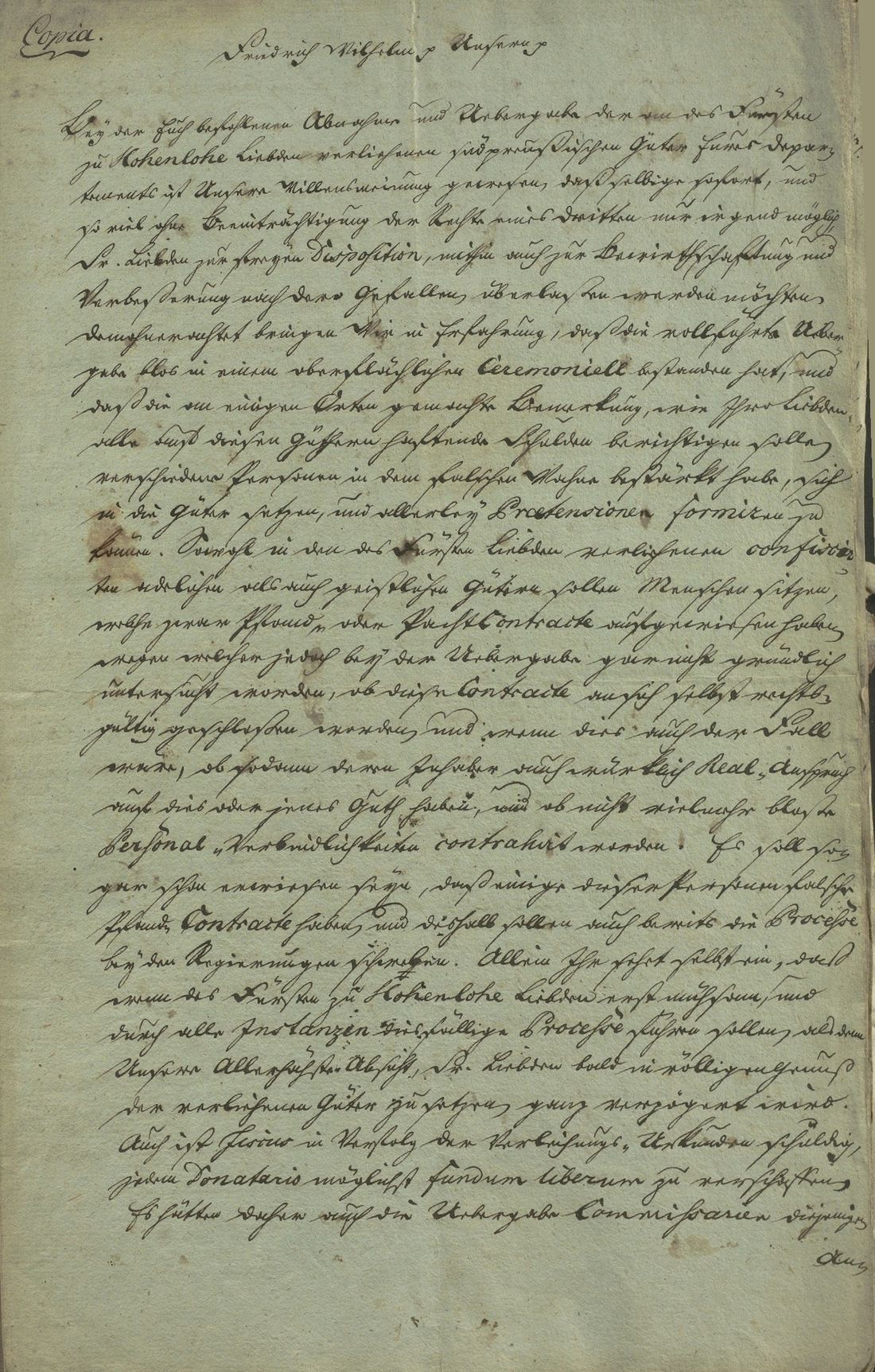 Manuscript page 1 of letter 40