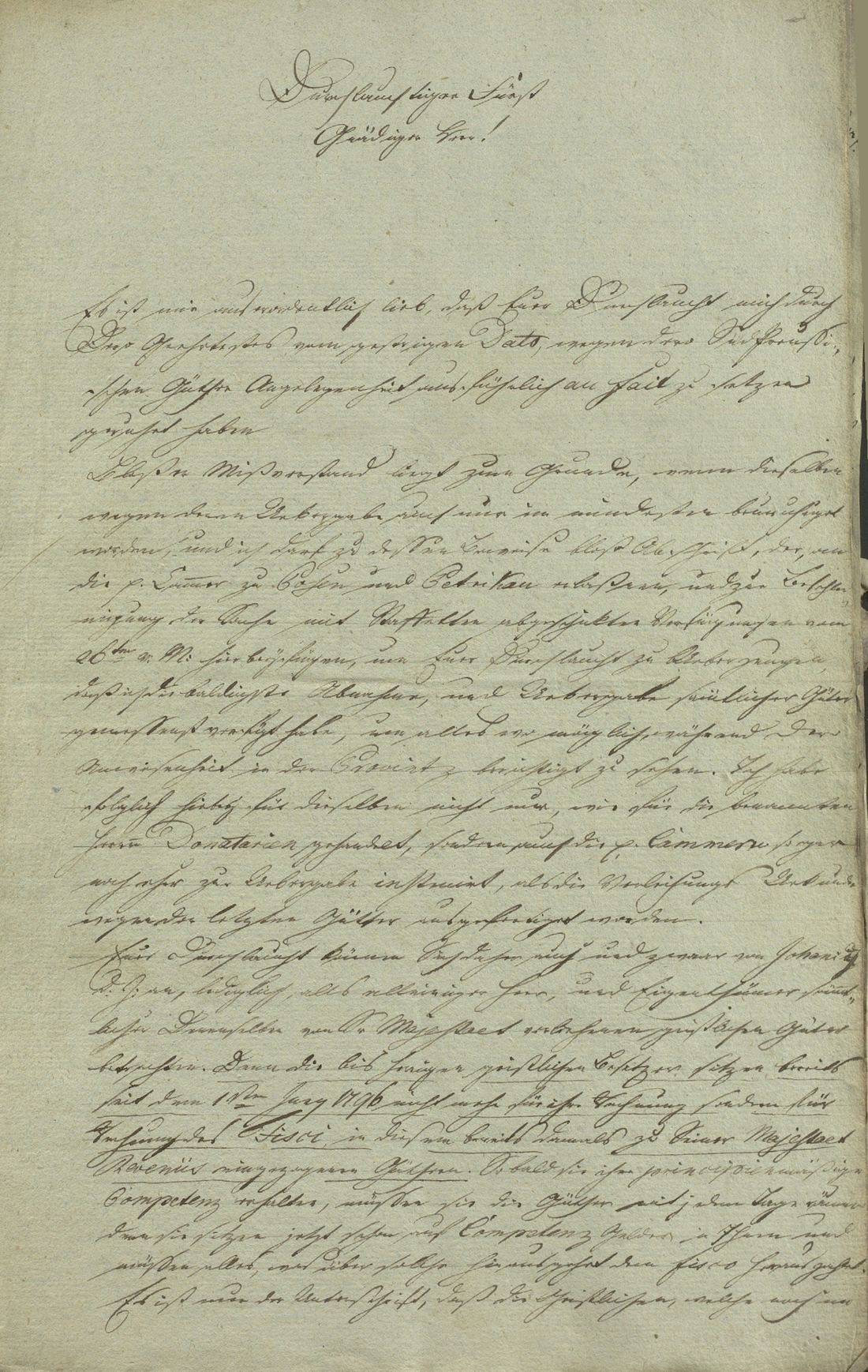 Manuscript page 1 of letter 41
