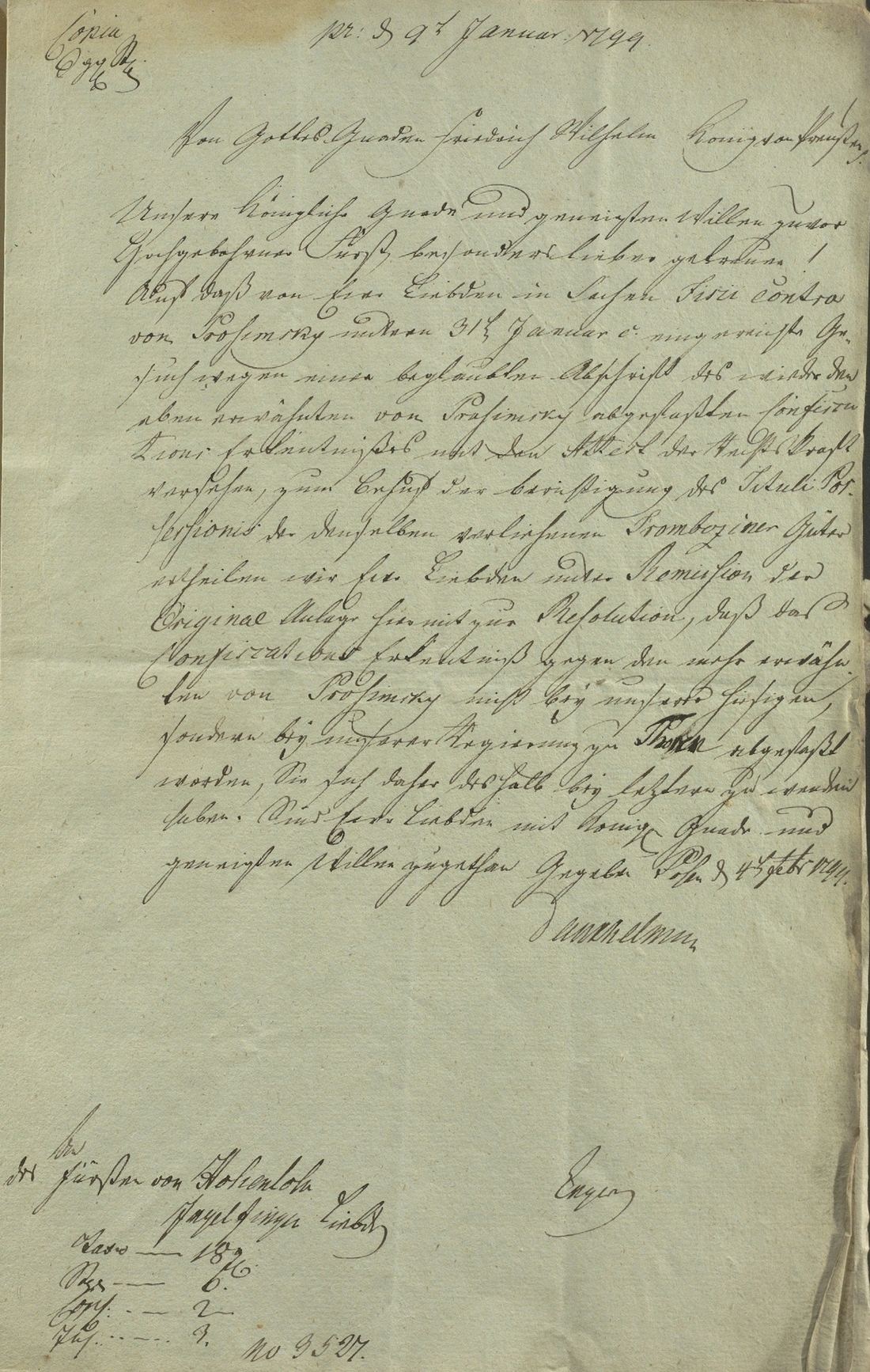 Manuscript page 1 of letter 43