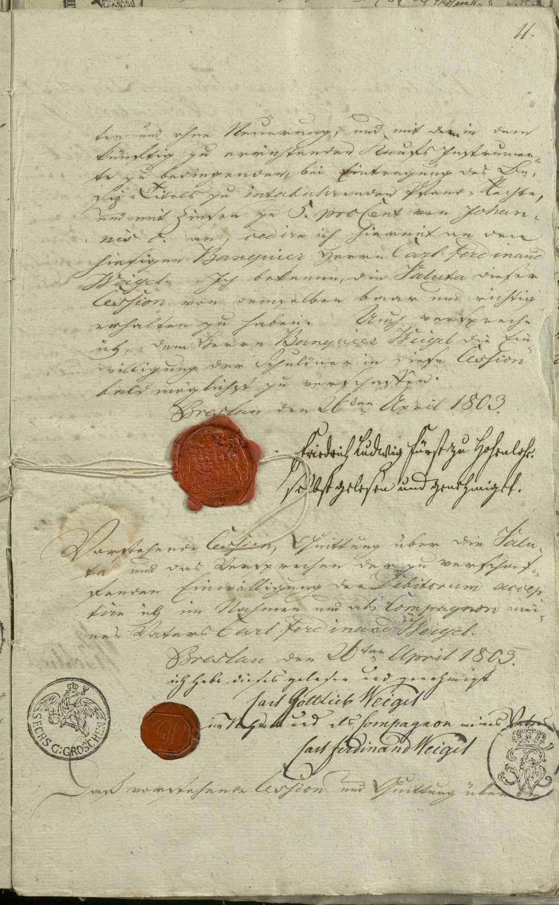 Manuscript page 9 of letter 2