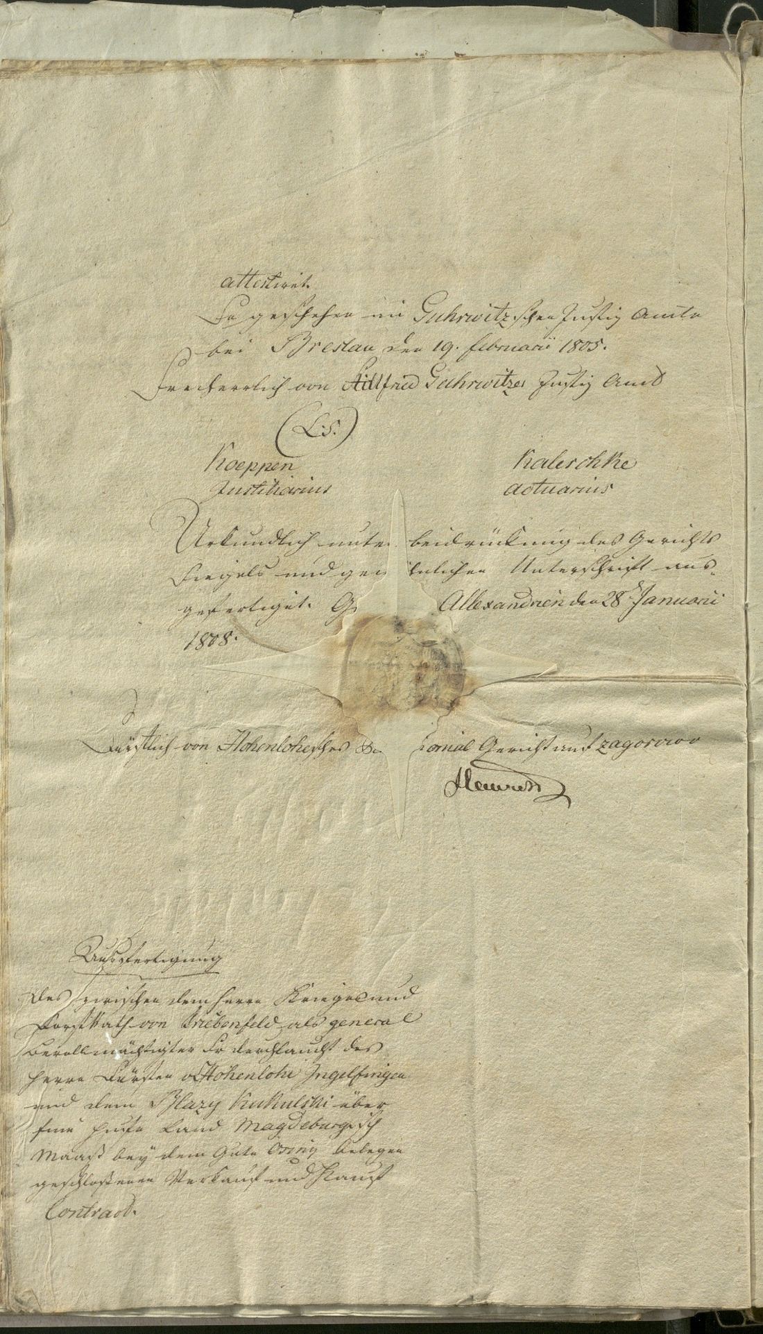 Manuscript page 14 of letter 6