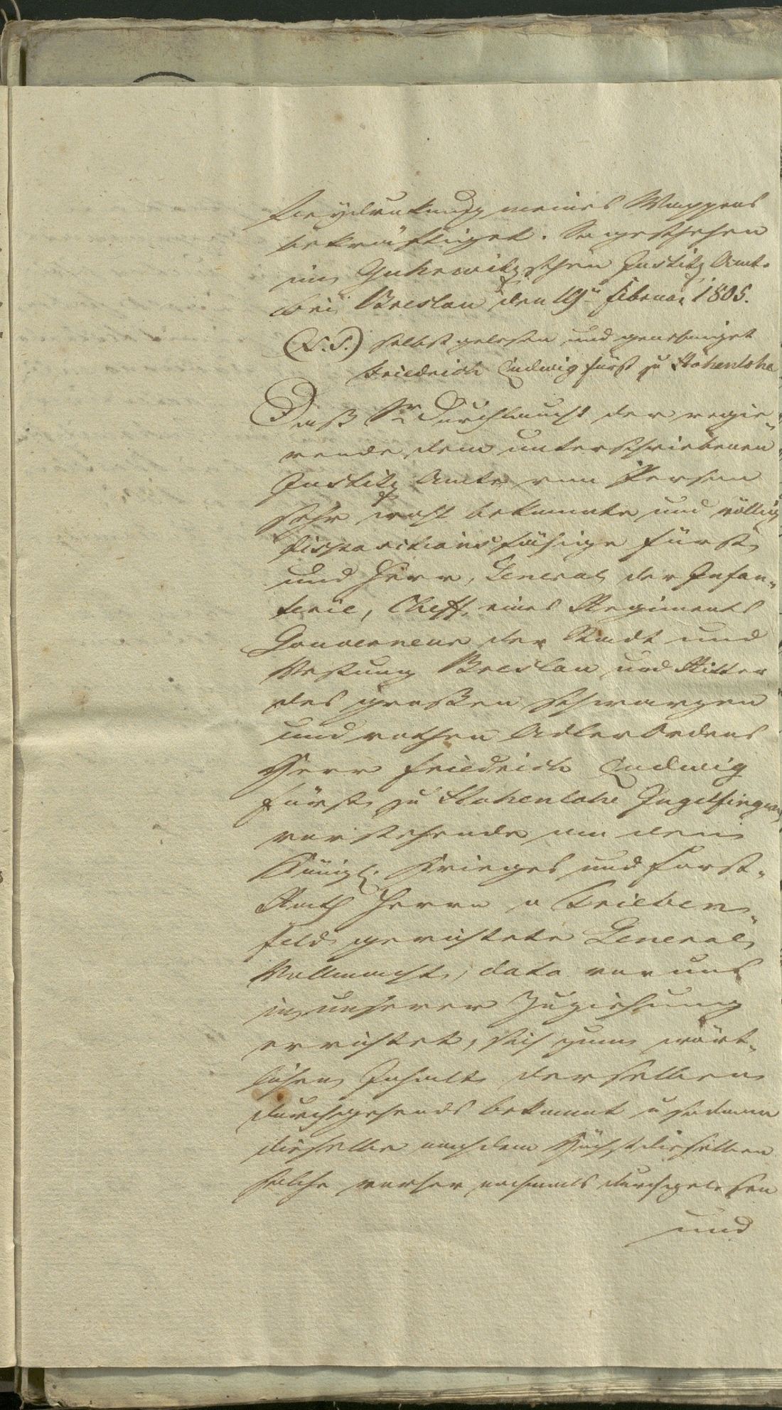 Manuscript page 15 of letter 8