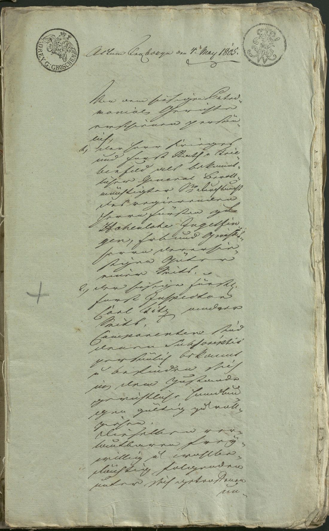 Manuscript page 1 of letter 14