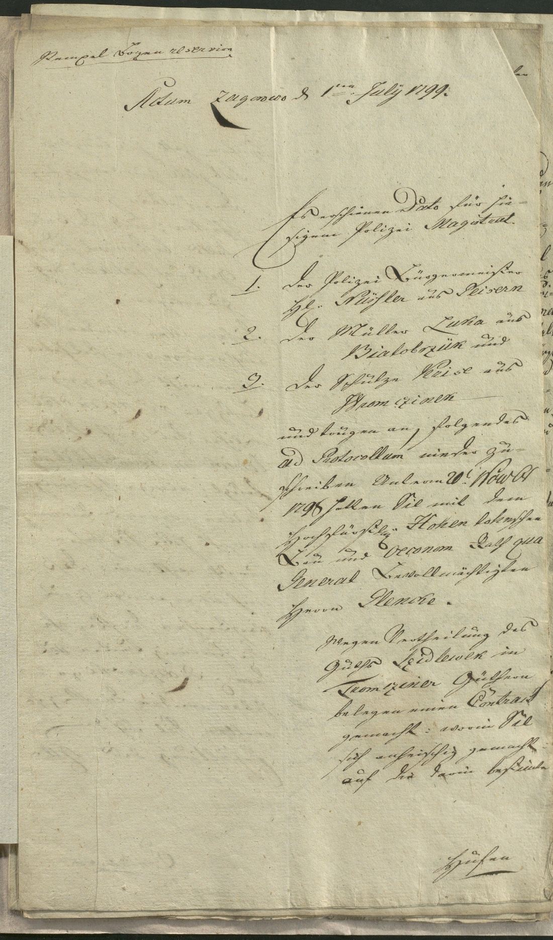Manuscript page 1 of letter 26