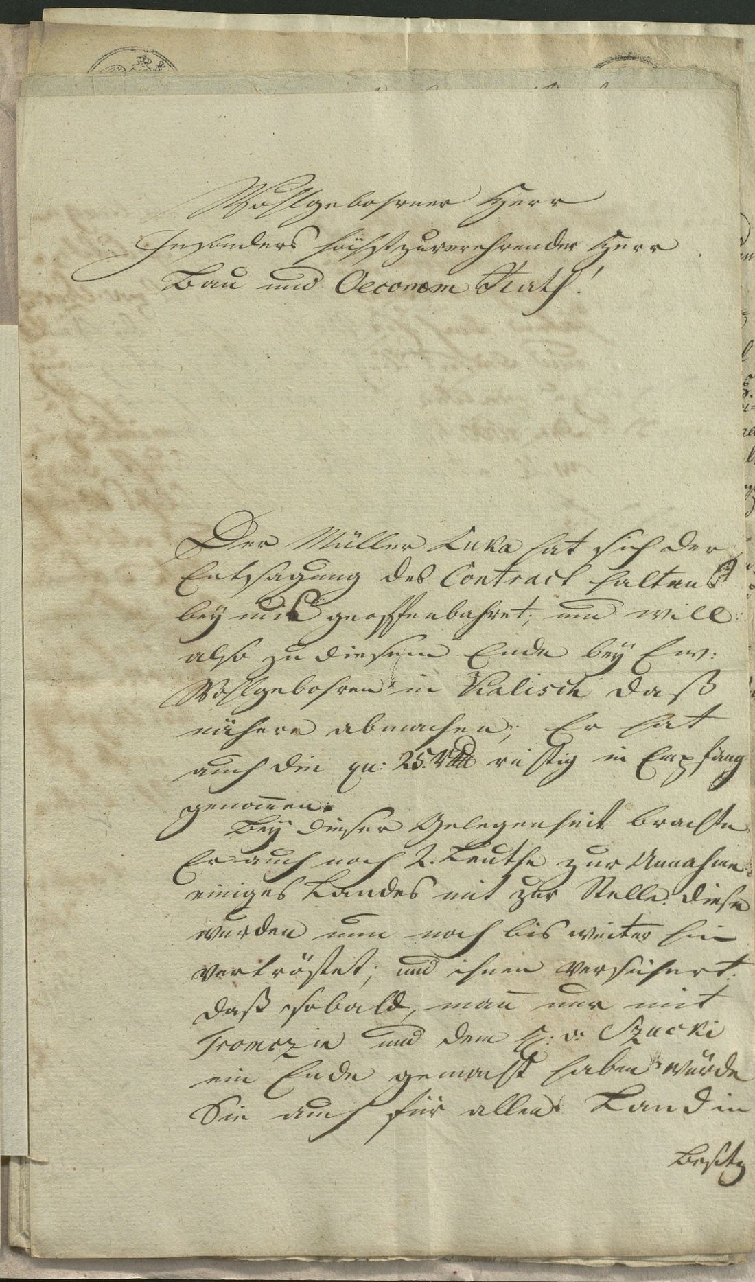 Manuscript page 1 of letter 27