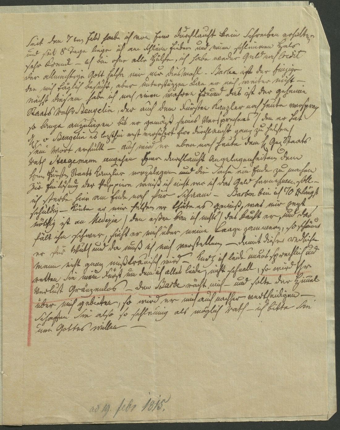 Manuscript page 3 of letter 15