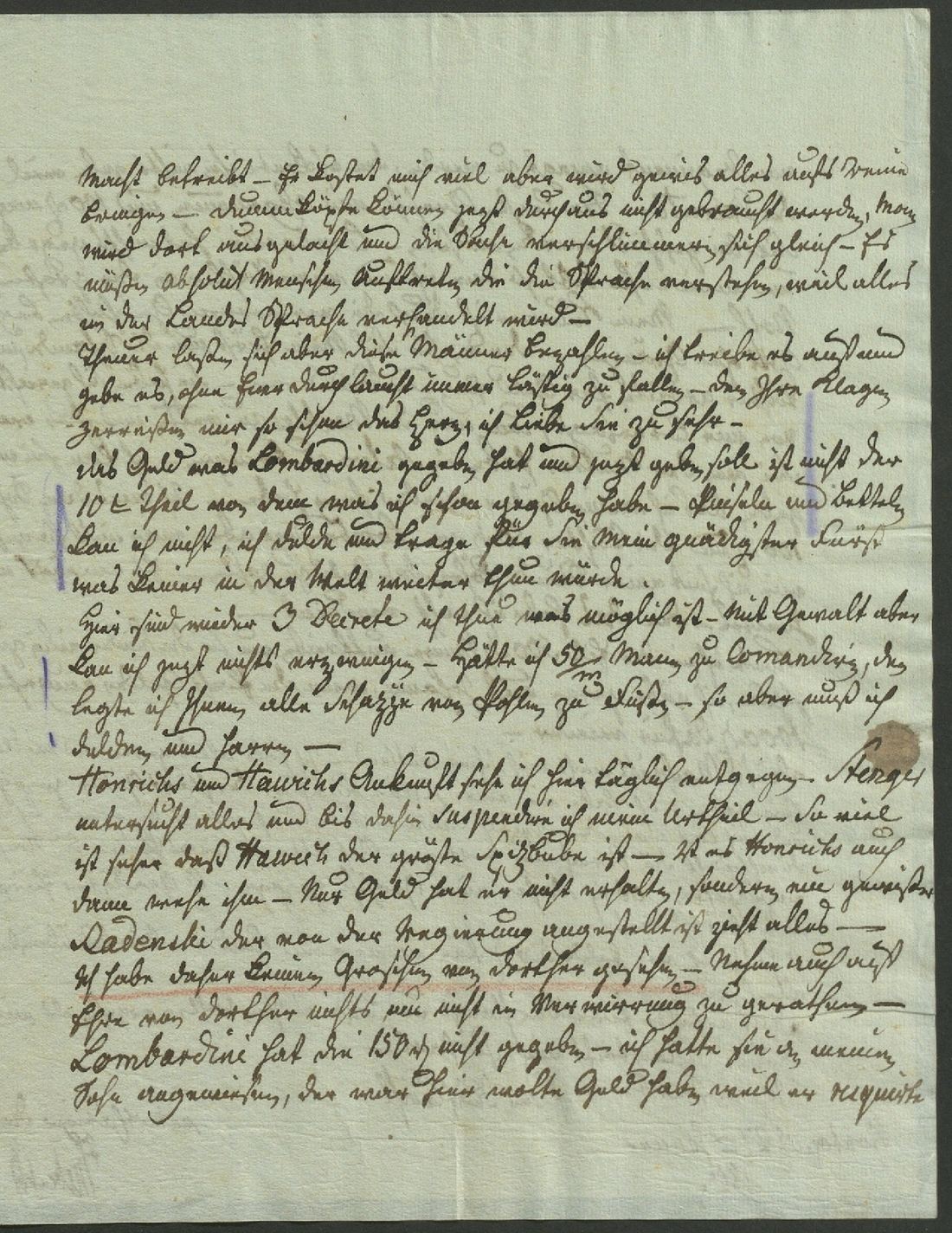 Manuscript page 3 of letter 22