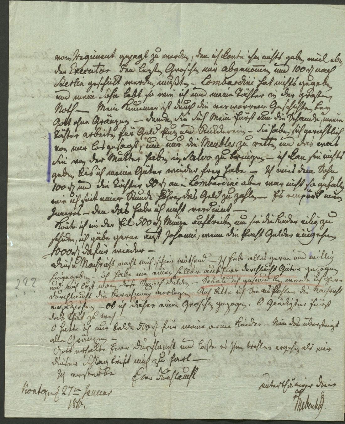Manuscript page 4 of letter 22