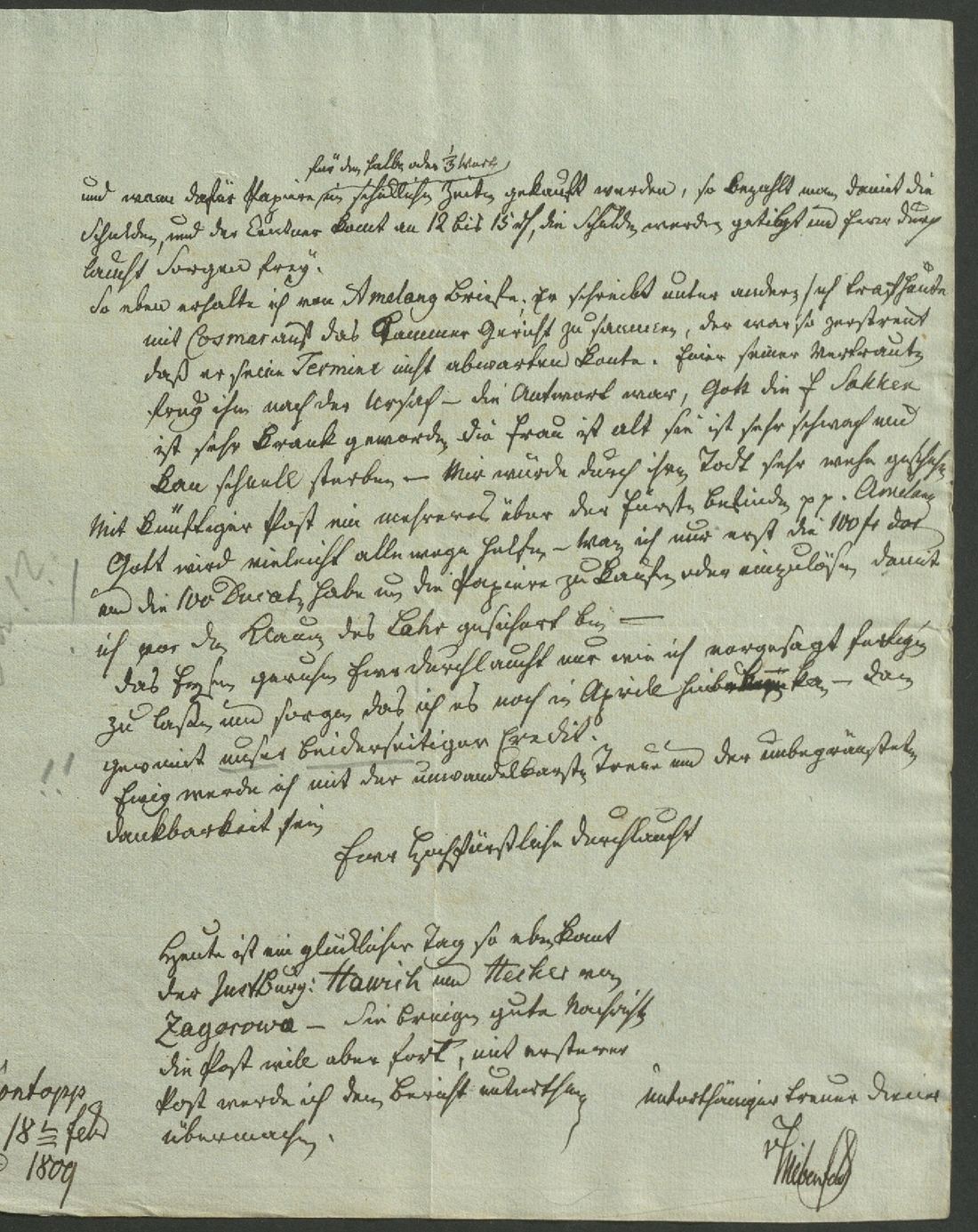 Manuscript page 3 of letter 45